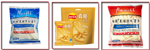薯條食品包裝機效果展示圖